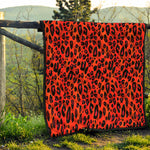 Orange Leopard Print Quilt