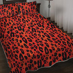 Orange Leopard Print Quilt Bed Set