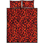 Orange Leopard Print Quilt Bed Set