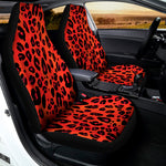 Orange Leopard Print Universal Fit Car Seat Covers