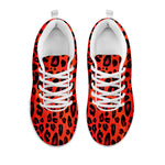Orange Leopard Print White Sneakers