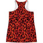 Orange Leopard Print Women's Racerback Tank Top