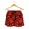 Orange Leopard Print Women's Shorts
