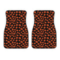 Orange Maple Leaves Pattern Print Front Car Floor Mats