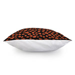 Orange Maple Leaves Pattern Print Pillow Cover
