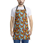 Orange Monarch Butterflies Pattern Print Apron