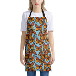 Orange Monarch Butterflies Pattern Print Apron