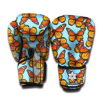 Orange Monarch Butterflies Pattern Print Boxing Gloves