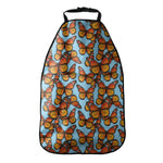 Orange Monarch Butterflies Pattern Print Car Seat Organizers