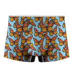 Orange Monarch Butterflies Pattern Print Men's Boxer Briefs