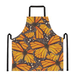 Orange Monarch Butterfly Pattern Print Apron