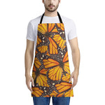 Orange Monarch Butterfly Pattern Print Apron