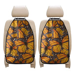 Orange Monarch Butterfly Pattern Print Car Seat Organizers