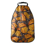 Orange Monarch Butterfly Pattern Print Car Seat Organizers