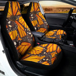 Orange Monarch Butterfly Pattern Print Universal Fit Car Seat Covers
