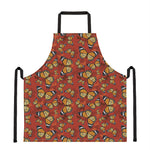 Orange Monarch Butterfly Print Apron