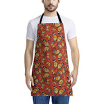 Orange Monarch Butterfly Print Apron