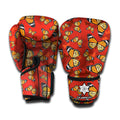Orange Monarch Butterfly Print Boxing Gloves