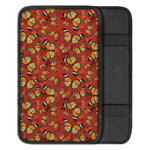 Orange Monarch Butterfly Print Car Center Console Cover