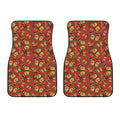 Orange Monarch Butterfly Print Front Car Floor Mats