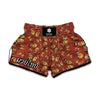 Orange Monarch Butterfly Print Muay Thai Boxing Shorts