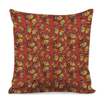 Orange Monarch Butterfly Print Pillow Cover