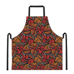 Orange Monarch Butterfly Wings Print Apron