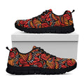 Orange Monarch Butterfly Wings Print Black Running Shoes