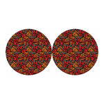 Orange Monarch Butterfly Wings Print Car Coasters