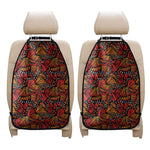 Orange Monarch Butterfly Wings Print Car Seat Organizers