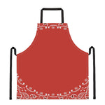Orange Paisley Bandana Print Apron