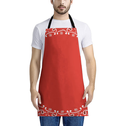 Orange Paisley Bandana Print Apron