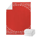 Orange Paisley Bandana Print Blanket