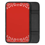 Orange Paisley Bandana Print Car Center Console Cover