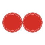 Orange Paisley Bandana Print Car Coasters