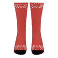 Orange Paisley Bandana Print Crew Socks