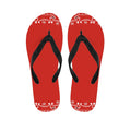 Orange Paisley Bandana Print Flip Flops