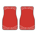 Orange Paisley Bandana Print Front Car Floor Mats