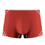 Orange Paisley Bandana Print Men's Boxer Briefs