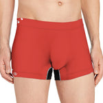Orange Paisley Bandana Print Men's Boxer Briefs