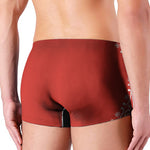 Orange Paisley Bandana Print Men's Boxer Briefs
