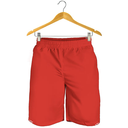 Orange Paisley Bandana Print Men's Shorts