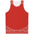 Orange Paisley Bandana Print Men's Tank Top