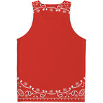 Orange Paisley Bandana Print Men's Tank Top