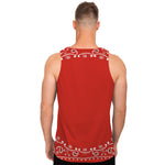 Orange Paisley Bandana Print Men's Tank Top
