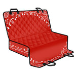 Orange Paisley Bandana Print Pet Car Back Seat Cover