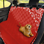 Orange Paisley Bandana Print Pet Car Back Seat Cover