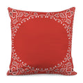 Orange Paisley Bandana Print Pillow Cover