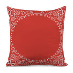 Orange Paisley Bandana Print Pillow Cover