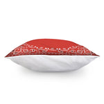 Orange Paisley Bandana Print Pillow Cover